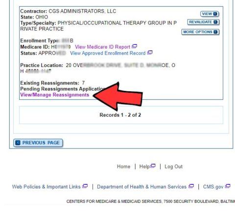 reassignment of benefits medicare