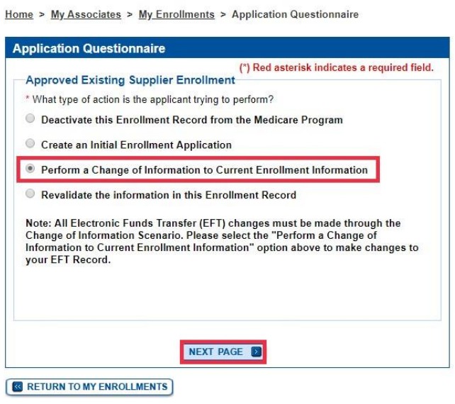 Update PECOS enrollment for PT OT SLP