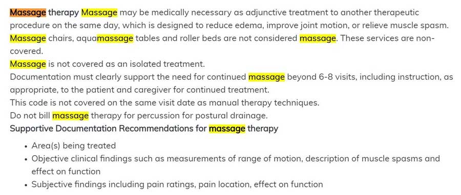 Massage Therapy Coverage