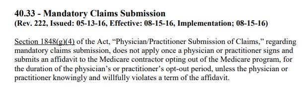 Physical Therapy Mandatory Claim Submission Law