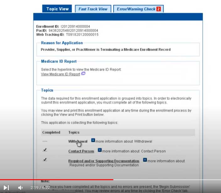 Terminating a Medicare Provider Enrollment in 2022